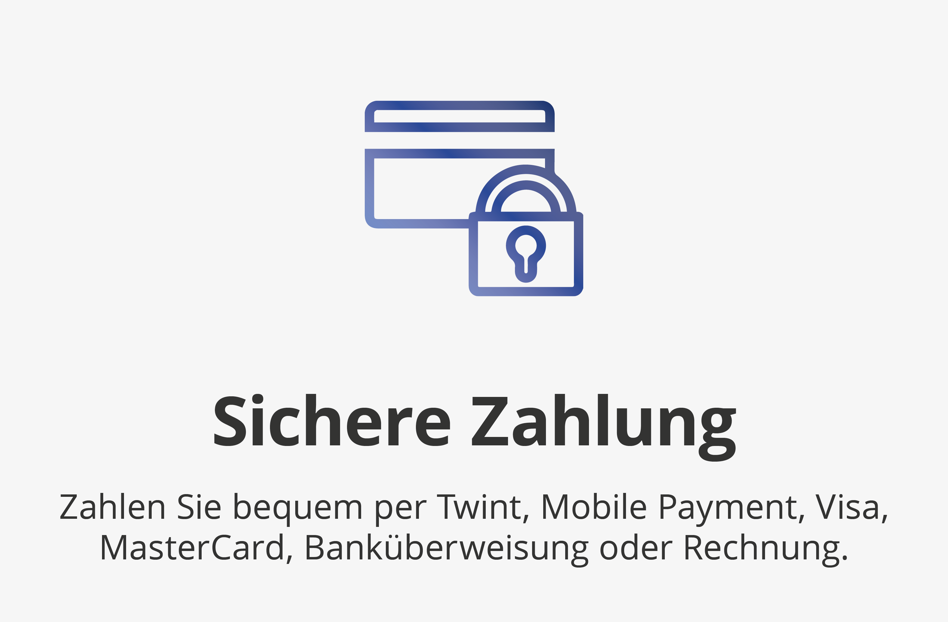Sichere Zahlung